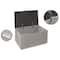 Badger Basket Woodgrain Gray Flat Bench Top Toy &#x26; Storage Box